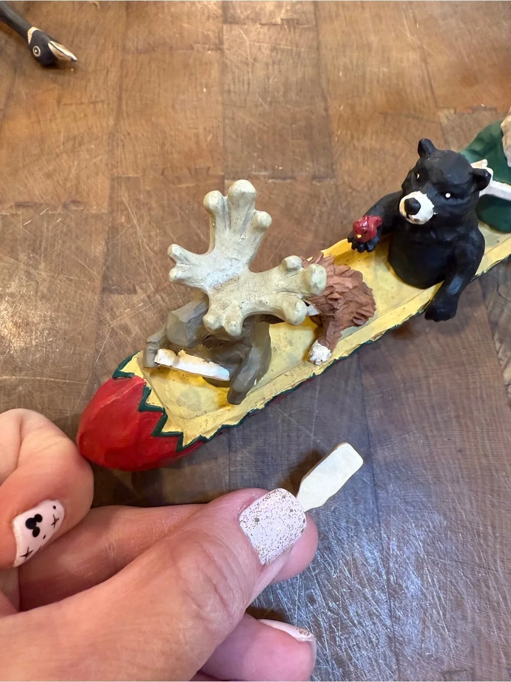 Christmas Holiday Figure Santa in Canoe All Creatures Great & Small by Midwest